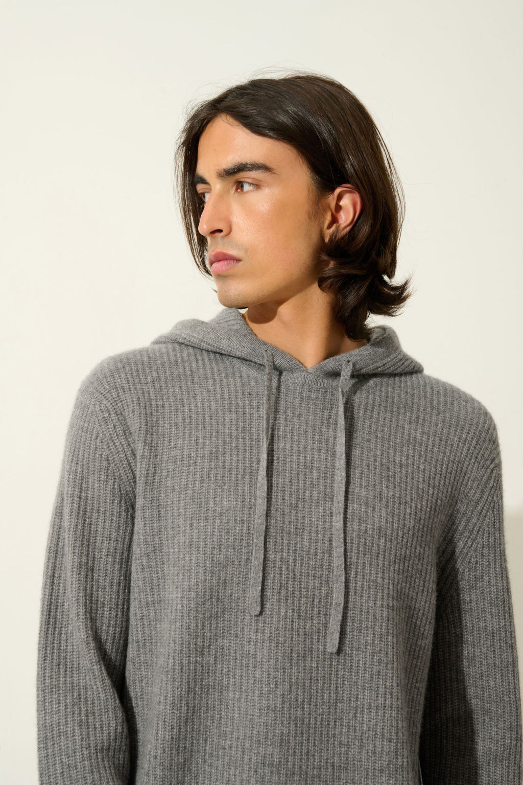 4-Ply Hooded Jumper - Mida - Marl Flannel