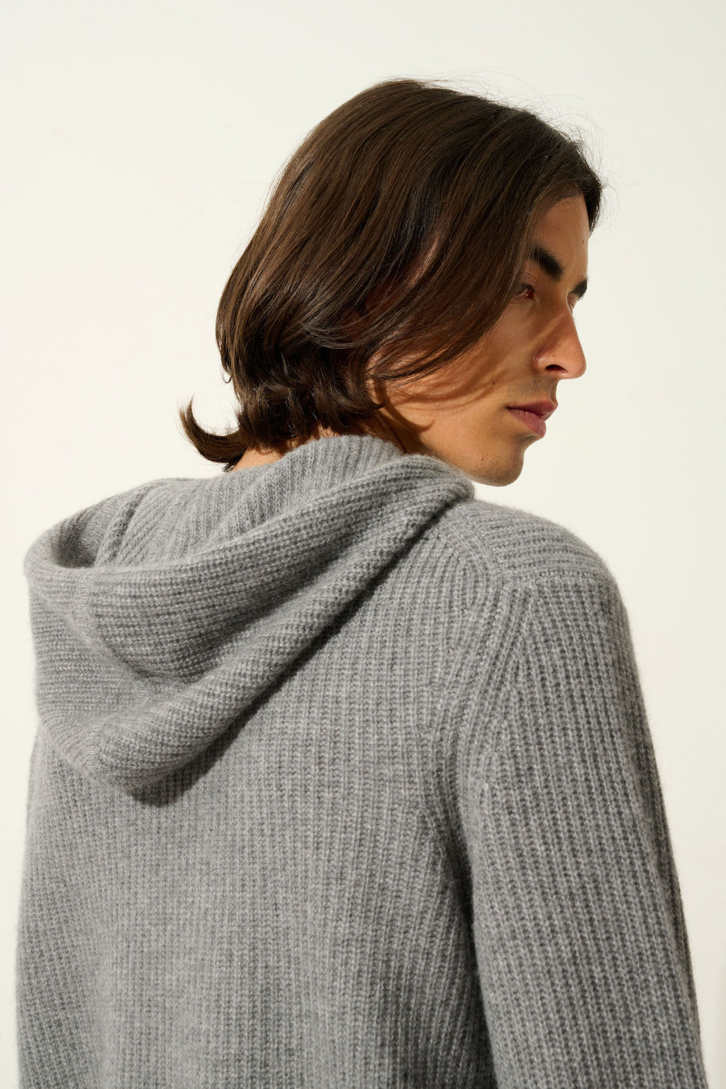 4-Ply Hooded Jumper - Mida - Marl Flannel