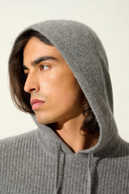 4-Ply Hooded Jumper - Mida - Marl Flannel