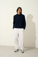 Pull Capuche 4 Fils - Mida - Bleu