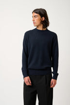 Pull Col Rond Lasya - Caviar - 100% Cachemire 2 Fils - Homme