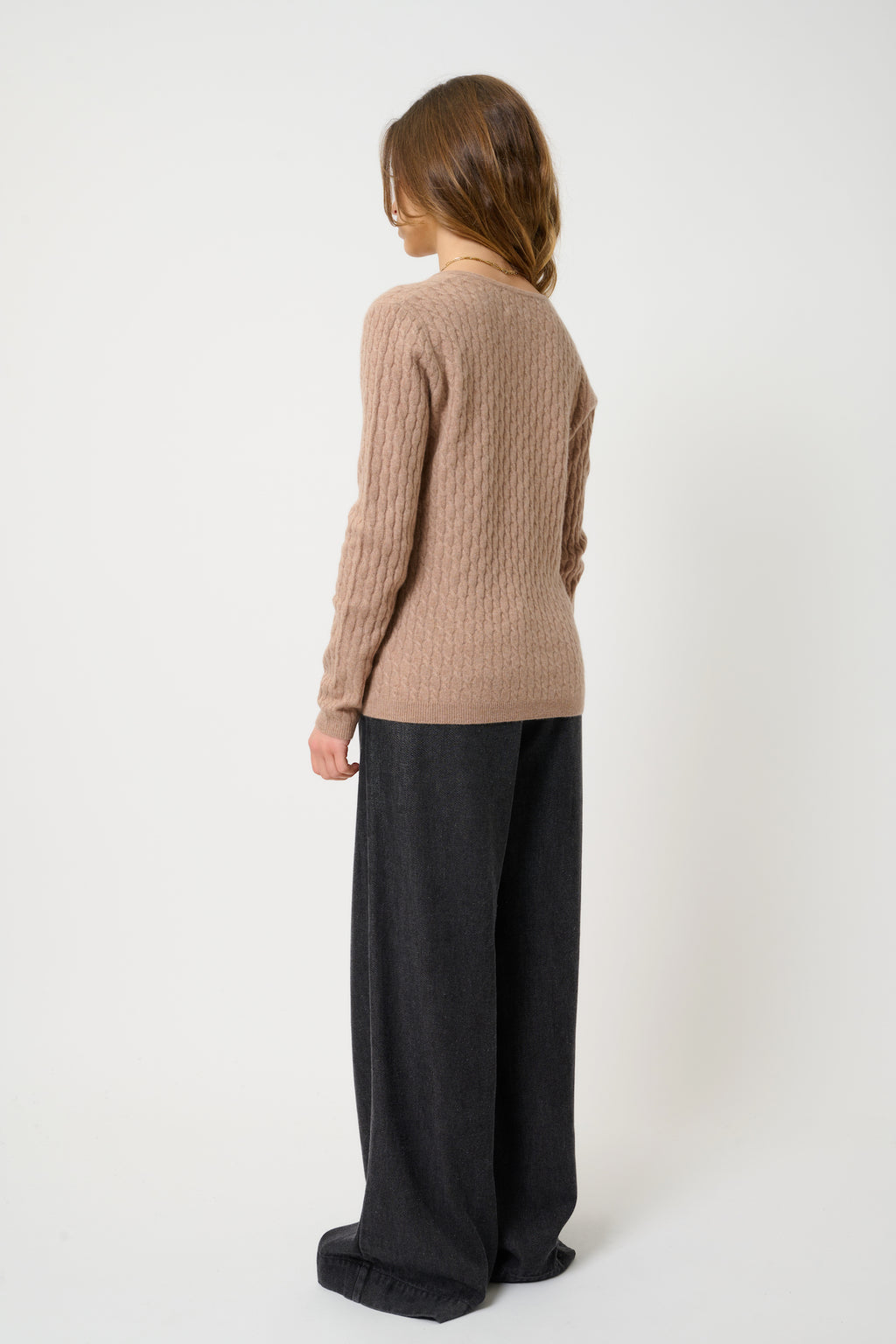 Jersey Cuello en V - Grasmoor - Camel Jaspeado