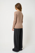 Jersey Cuello en V - Grasmoor - Camel Jaspeado