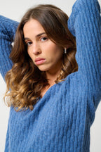 Jersey de cuello en V - Grasmoor - Azul