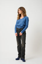Jersey de cuello en V - Grasmoor - Azul