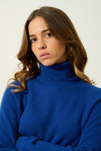 Cassy Roll-Neck Jumper - Outremer - 100% 2-Ply Cashmere - Women