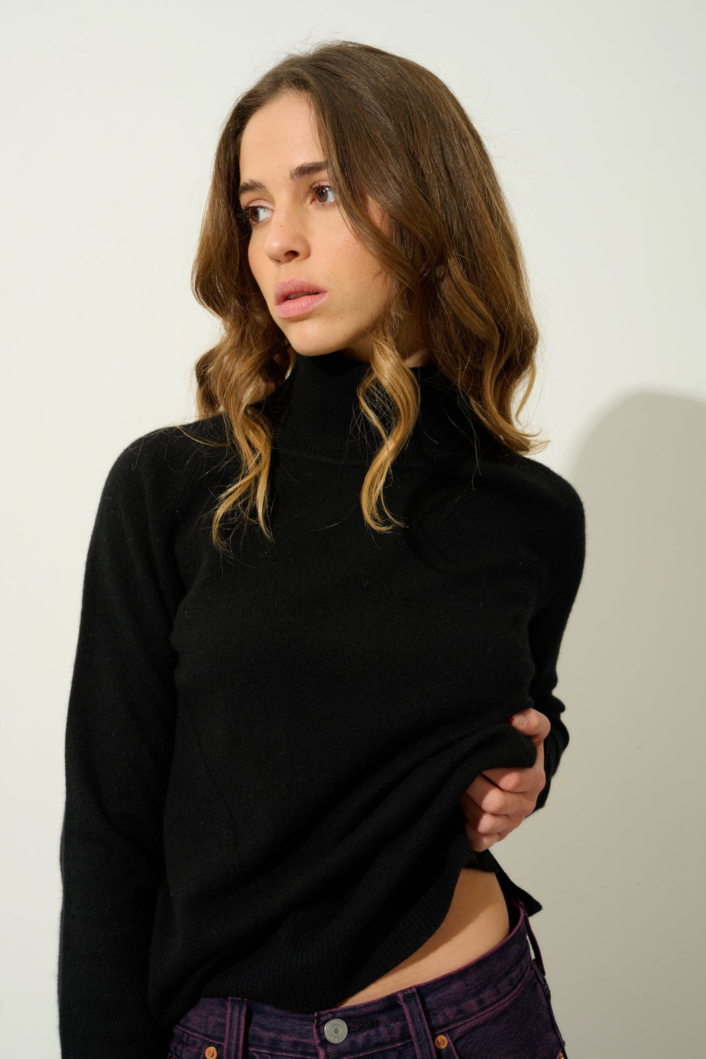 Pull Col Roulé - Madeline - Noir