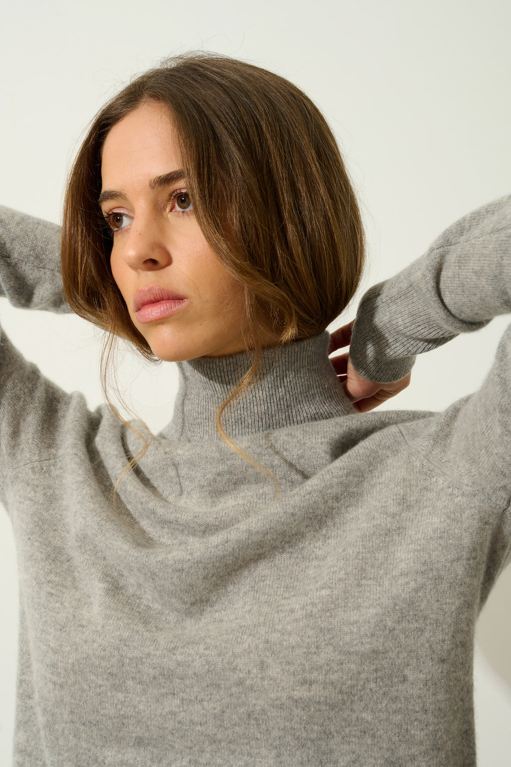 Turtleneck Jumper - Eileen - Mottled Cloud