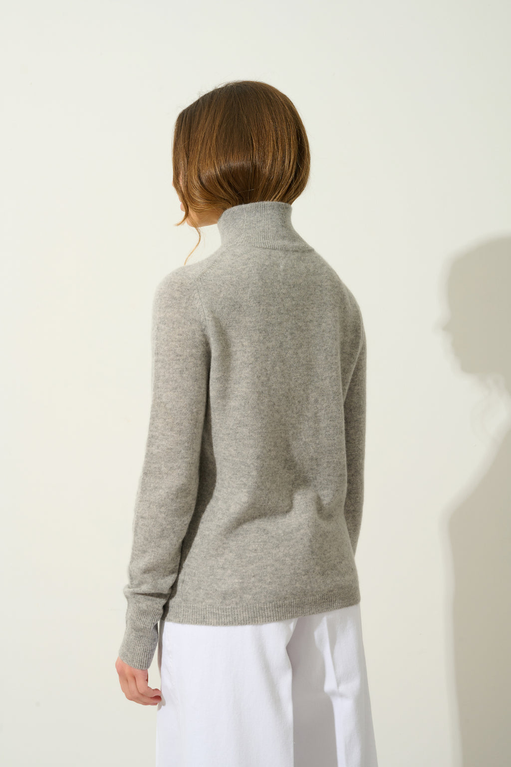 Turtleneck Jumper - Eileen - Mottled Cloud