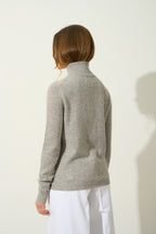 Turtleneck Jumper - Eileen - Mottled Cloud