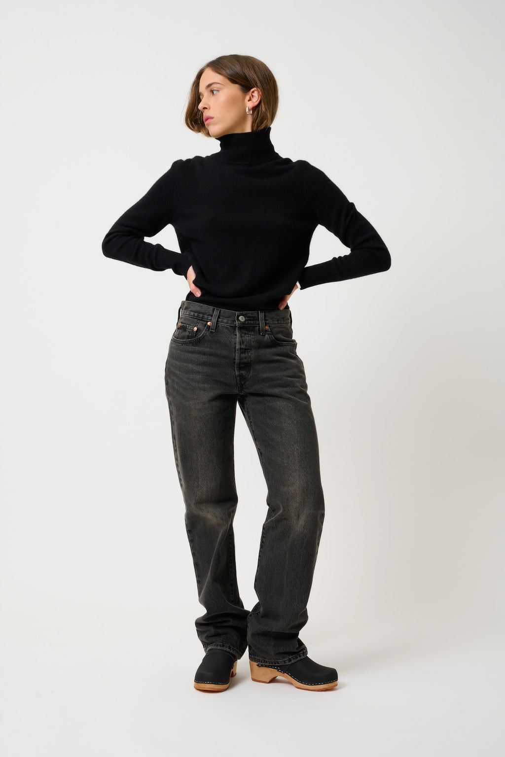 Roll-Neck Jumper - Eileen - Black