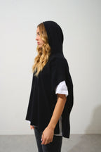 Hooded Poncho - Elsa - Black