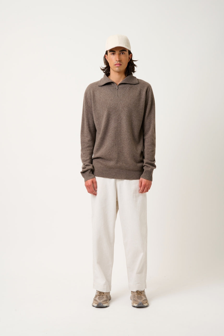 Noemie Trucker-Neck Jumper - Taupe Marl - Men's