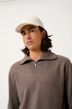 Noemie Trucker-Neck Jumper - Taupe Marl - Men's
