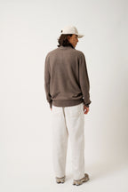 Noemie Trucker-Neck Jumper - Taupe Marl - Men's