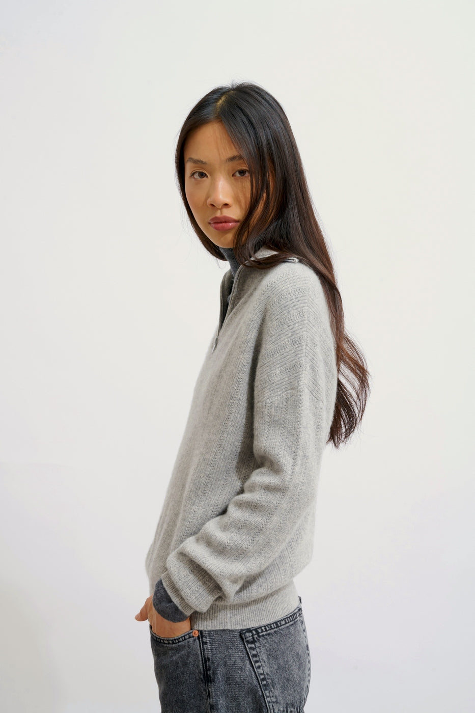 Pull Camionneur - Marie - Nuage Chiné
