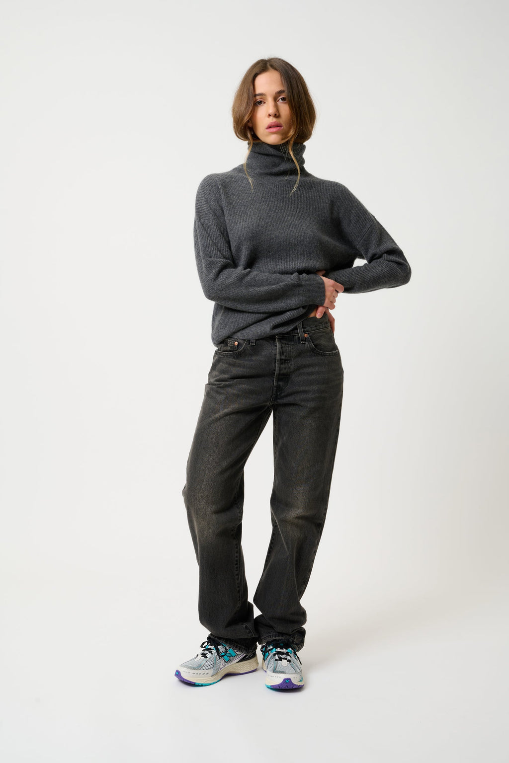Pull Col Roulé - Roxane - Gris