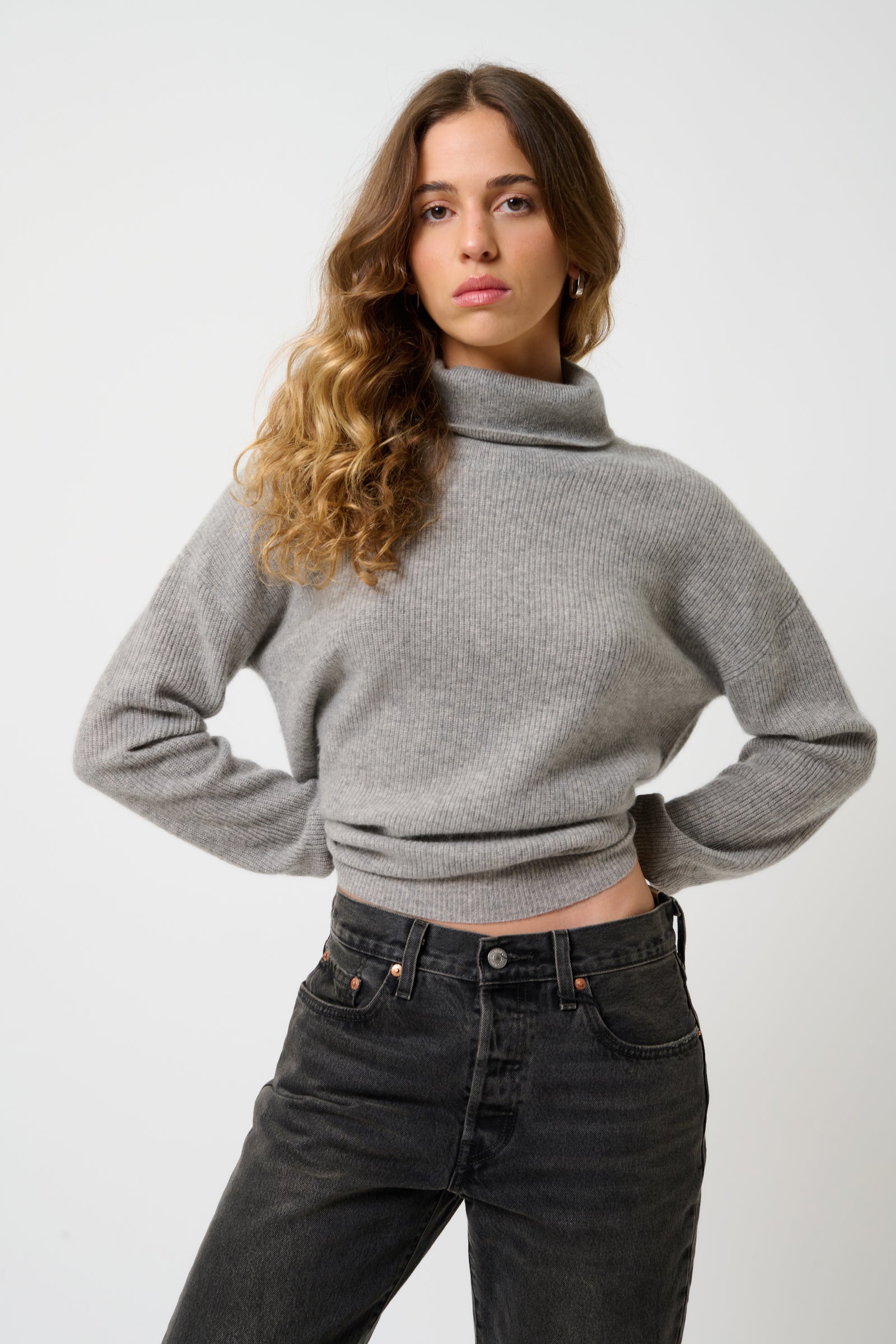Roll-Neck Jumper - Roxane - Cloud Marl