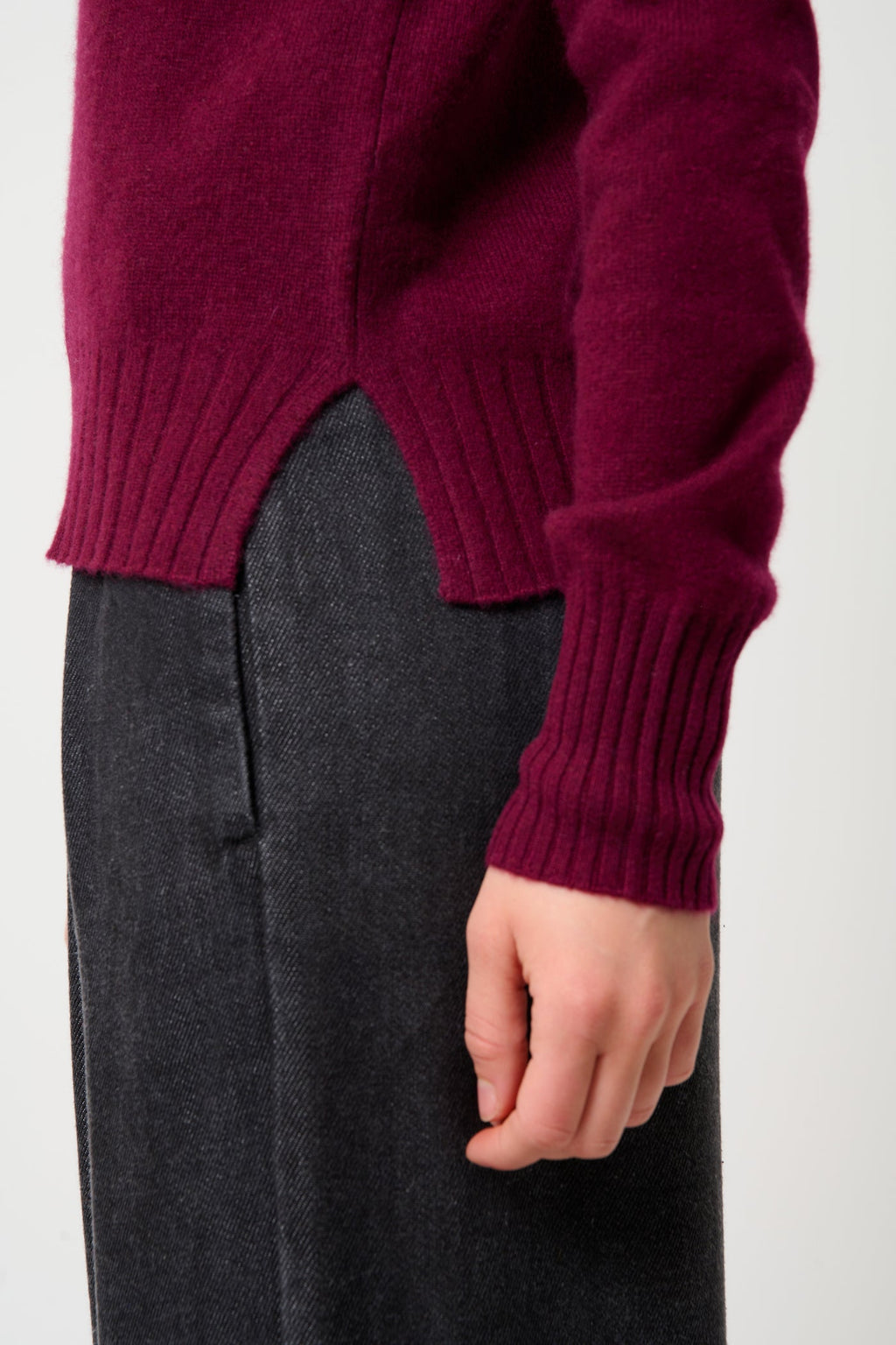 Pull Col Roulé Cassy - Bordeaux - 100% Cachemire 2 Fils - Femme