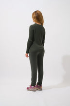 Pull Col Montant Boutons Poignets - Assia - Kaki