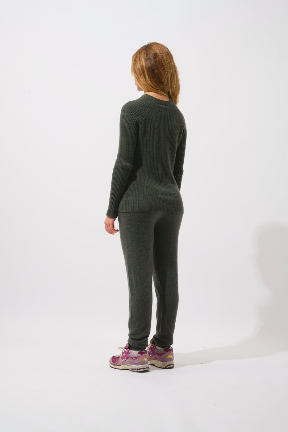Pull Col Montant Boutons Poignets - Assia - Kaki