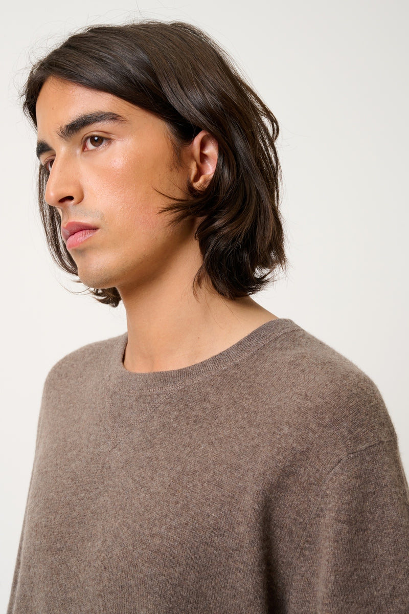 T-Shirt Col Rond - Maya - Taupe Chiné