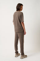 T-Shirt Col Rond - Maya - Taupe Chiné