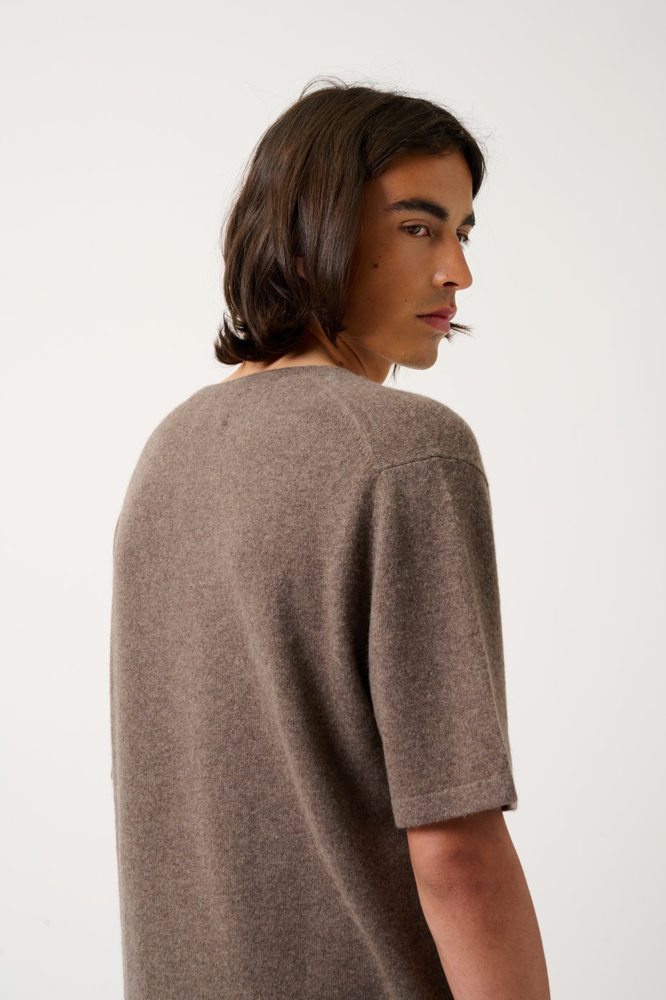 Camiseta de cuello redondo - Maya - Topo jaspeado