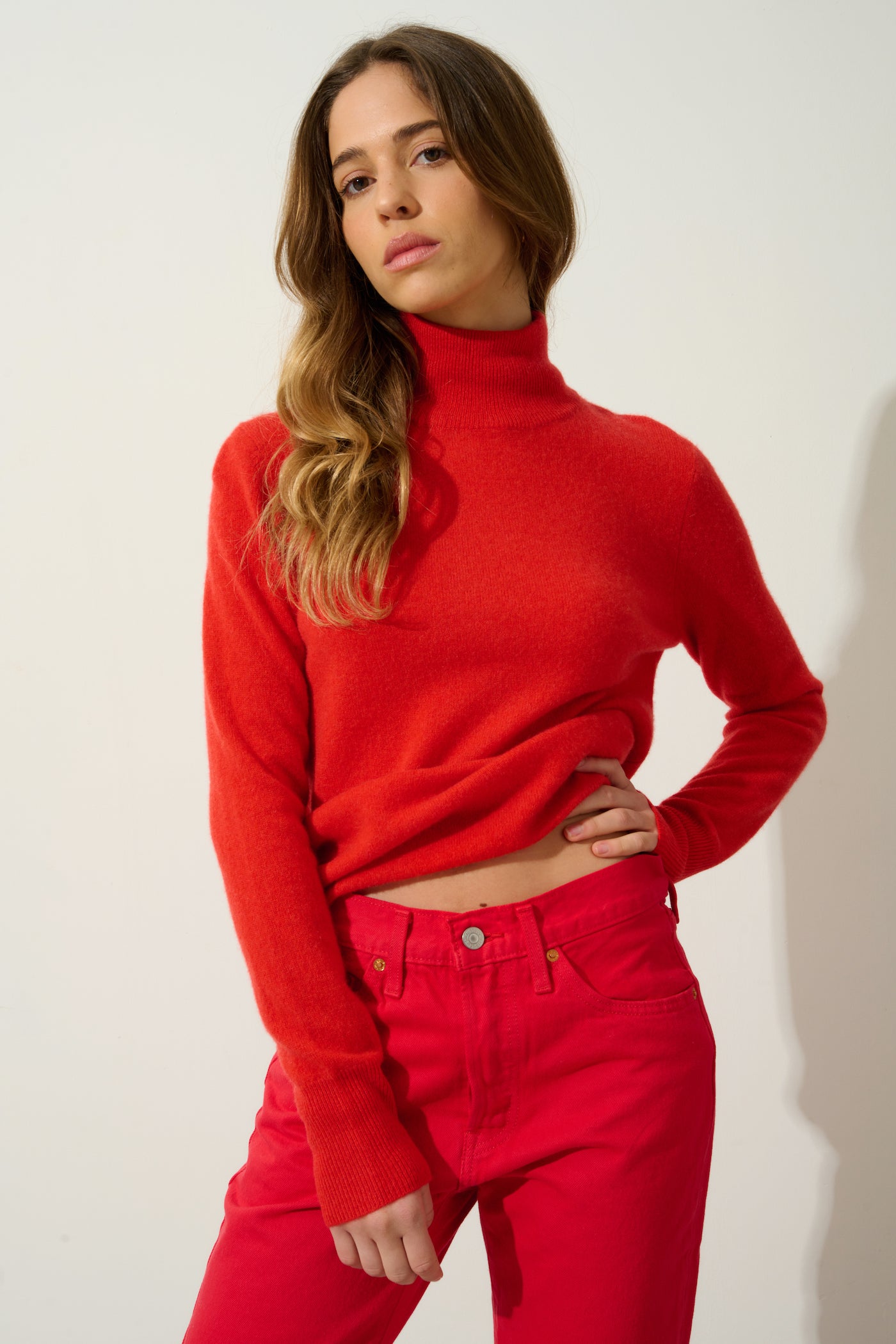 Pull Col Roulé - Eileen - Tomate