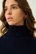 Roll Neck Jumper - Madeline - Navy