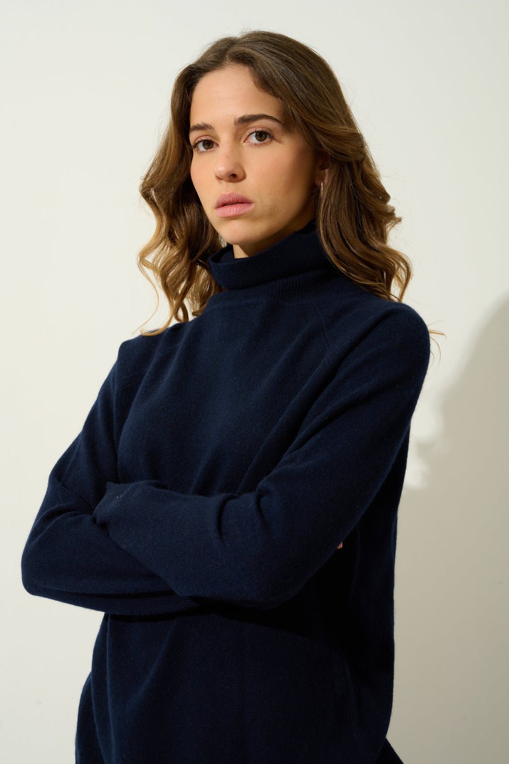 Roll Neck Jumper - Madeline - Navy