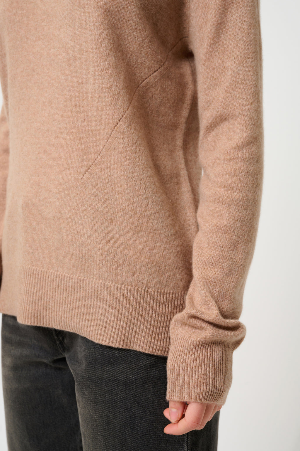 Jersey de cuello alto - Madeline - Camel jaspeado