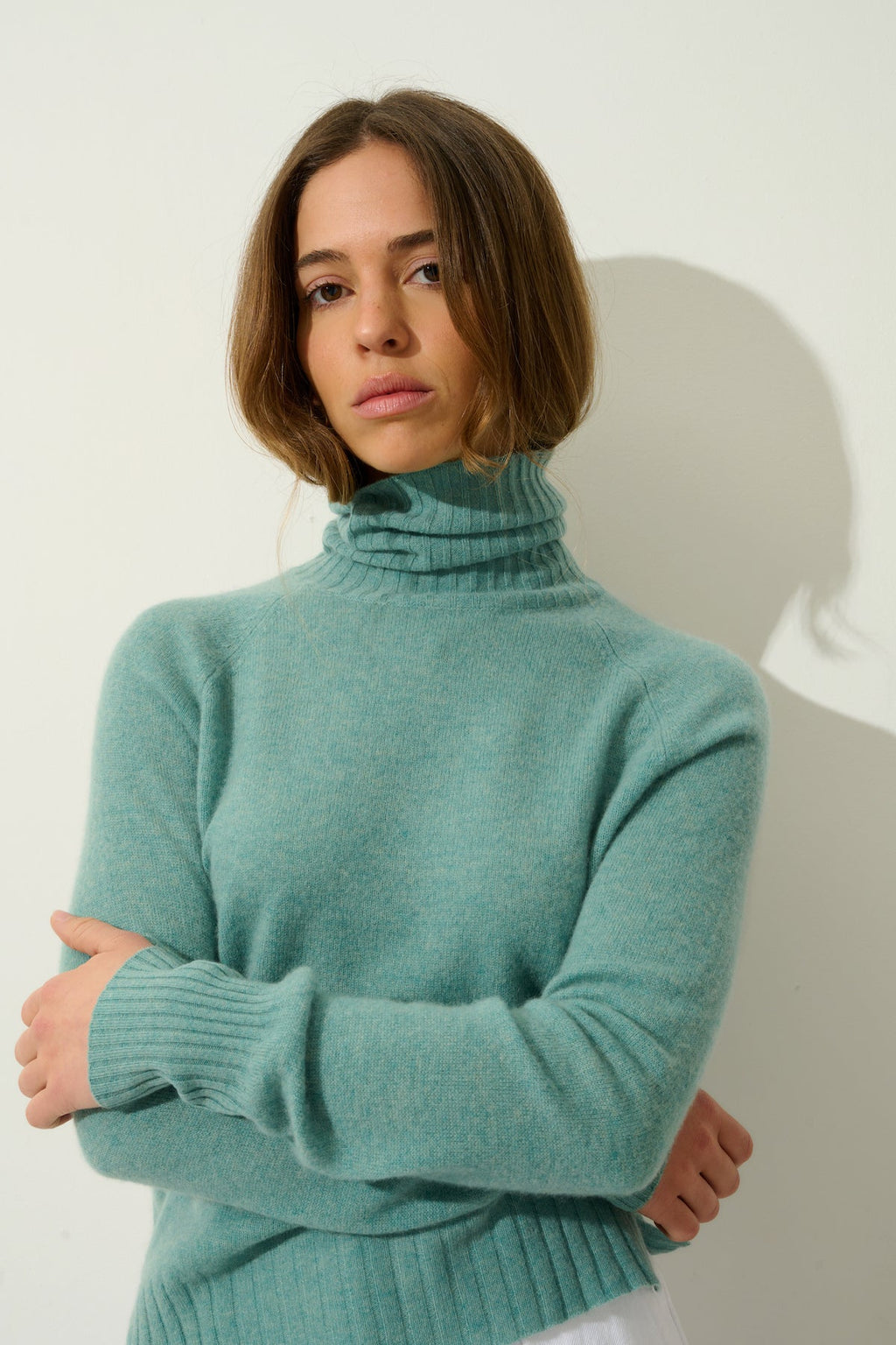 Jersey Cuello Vuelto - Cassy - Verde Chiné