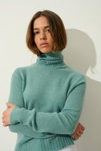 Jersey Cuello Vuelto - Cassy - Verde Chiné