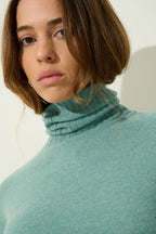 Jersey Cuello Vuelto - Cassy - Verde Chiné