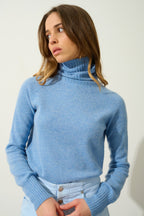 Roll-Neck Jumper - Cassy - Sky