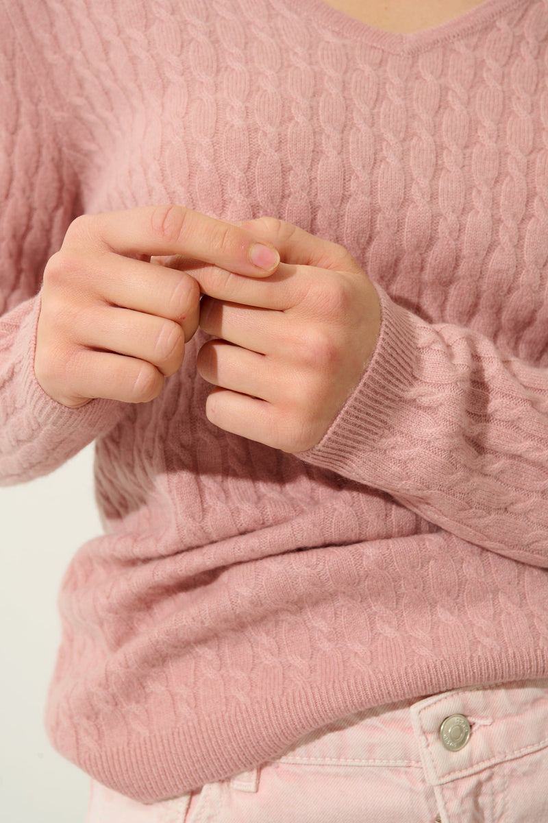 Pull Col V - Grasmoor - Rose