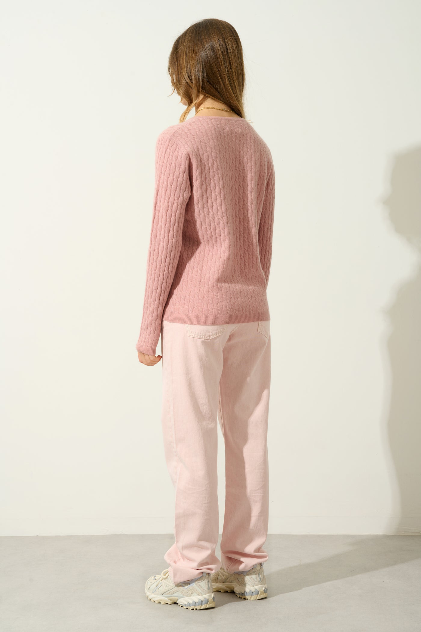 V-Neck Jumper - Grasmoor - Rose