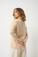 Pull Col V 4 Fils - Doty - Sable
