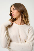 Jersey de cuello en V de 4 hilos - Doty - Nieve