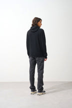 Hooded Jumper - 100% 2-Ply Cashmere - Black