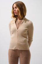 Gilet Zippé Col Montant Alberte - Sable