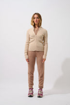 Gilet Zippé Col Montant Alberte - Sable