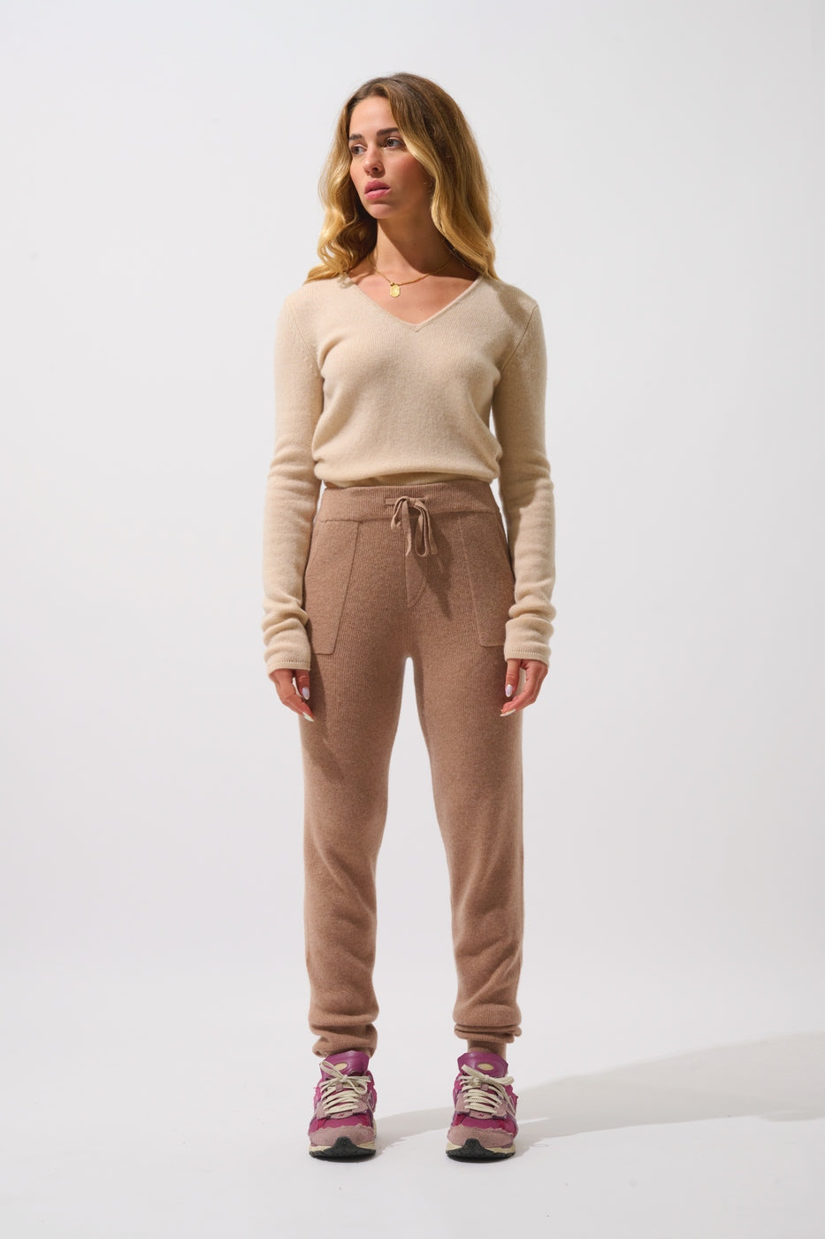 Joggingbroek Anika - Gemêleerd Camel