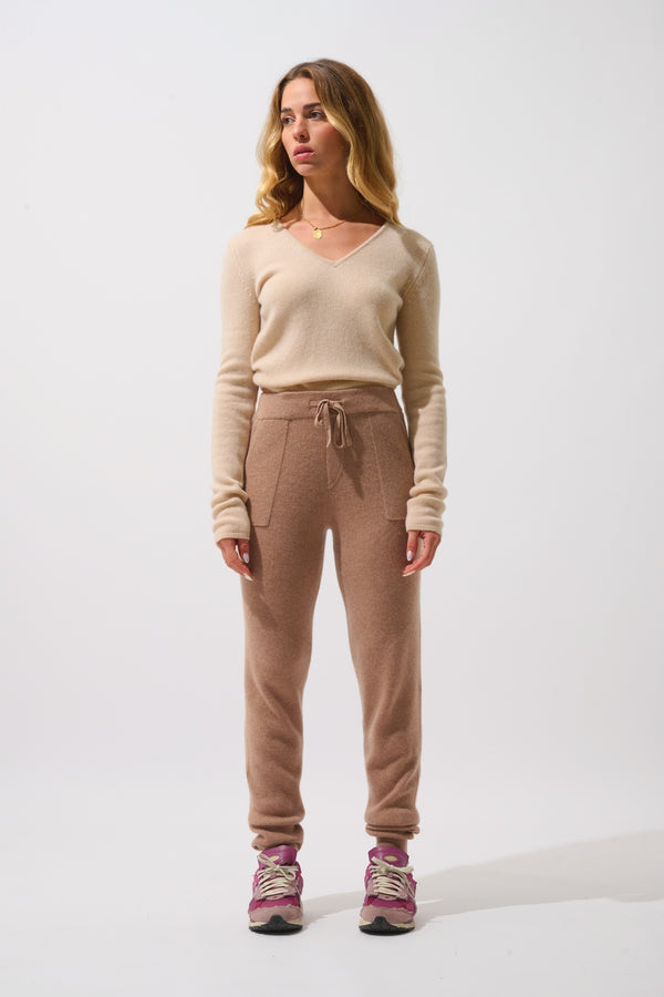 Joggingbukser Anika - Meleret kamel