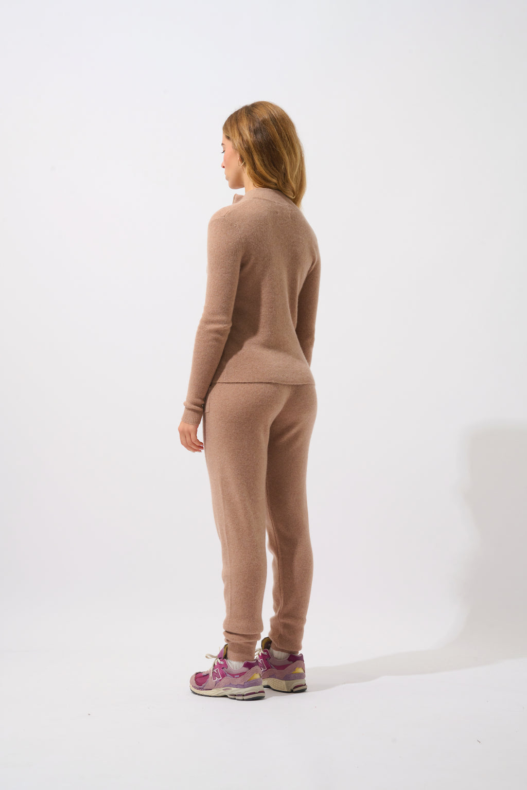 Pull Camionneur Asta - Camel Chiné - 100% Cachemire 2 Fils