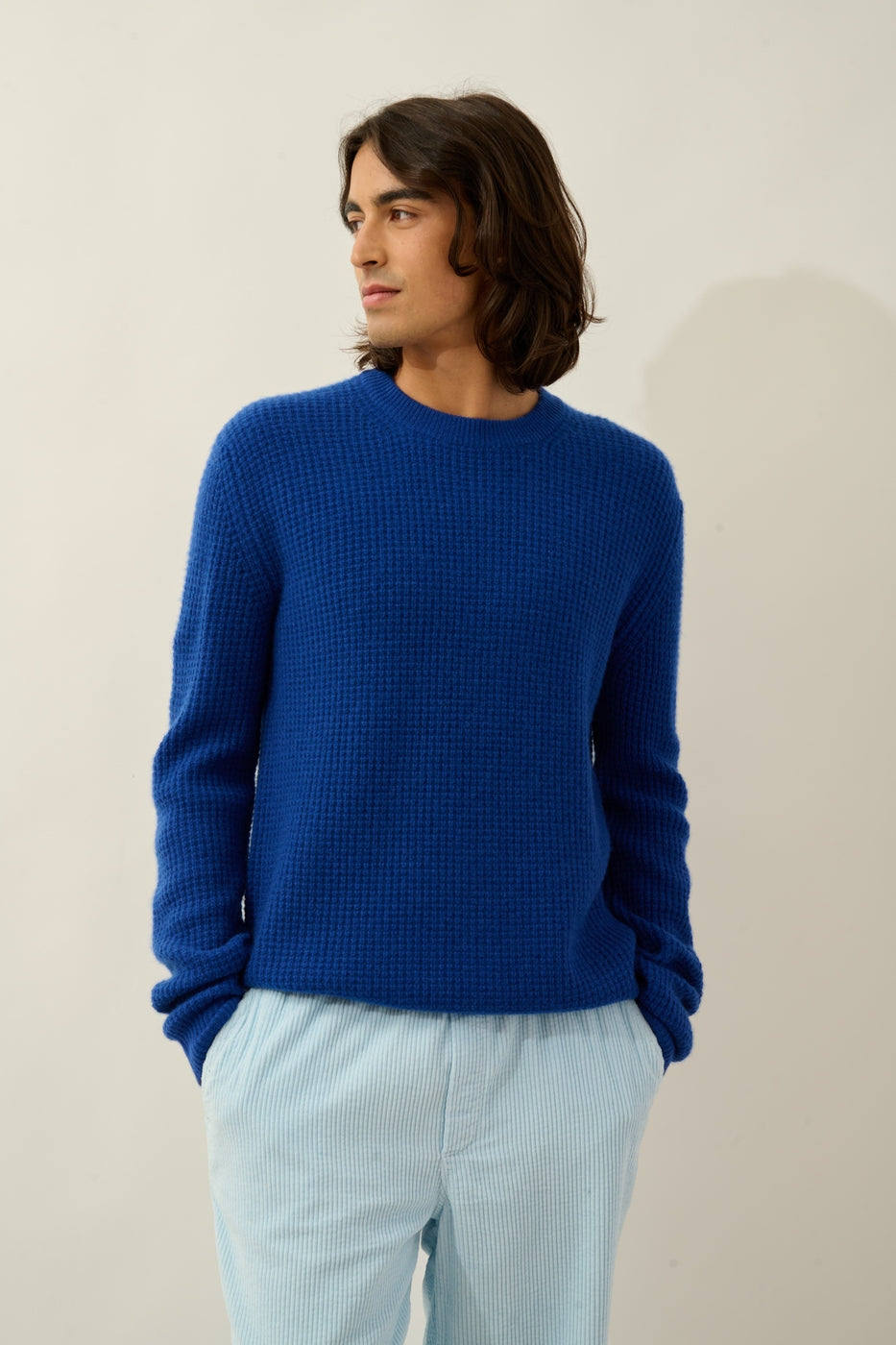 Pull Col Rond 4 Fils - Aksel - Outremer