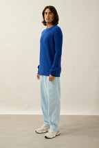 Pull Col Rond 4 Fils - Aksel - Outremer