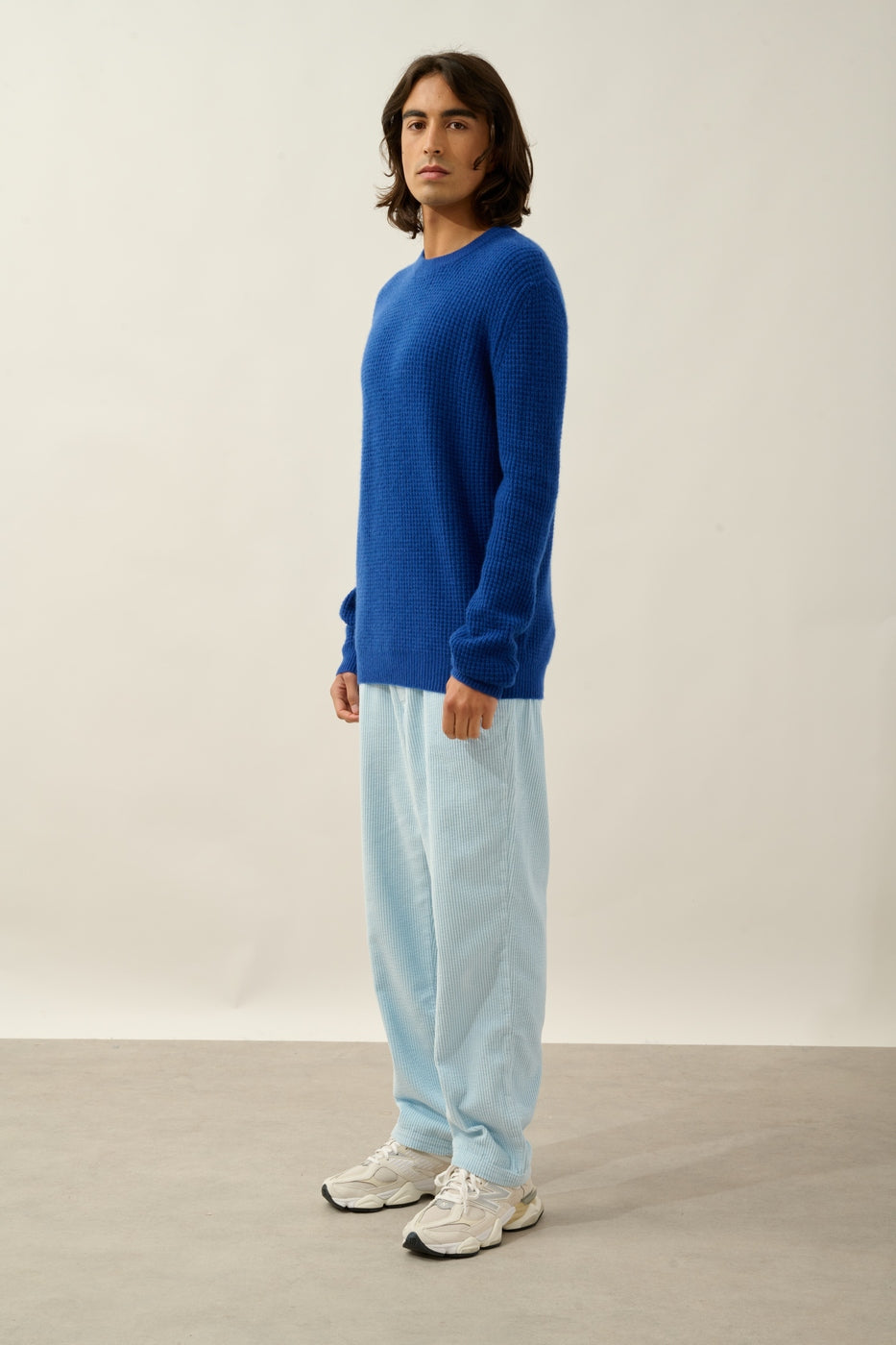 Pull Col Rond 4 Fils - Aksel - Outremer