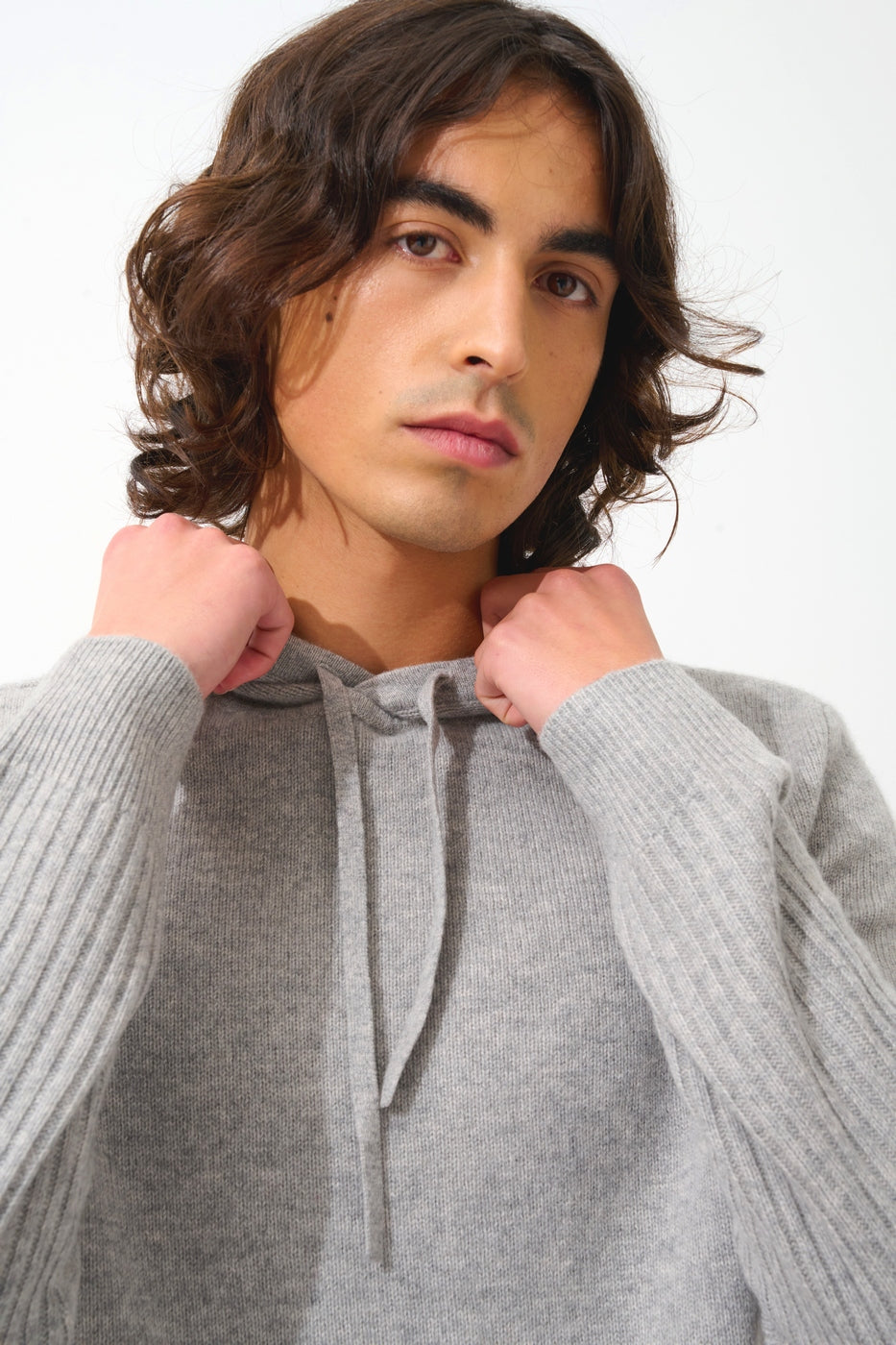 Pull Capuche 4 Fils - Bendt - Nuage Chiné